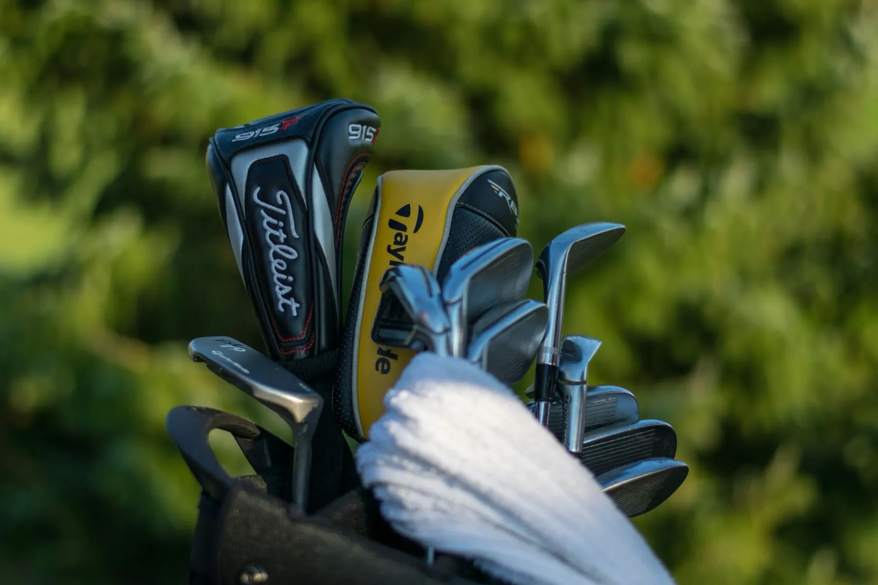 A set of golf clubs