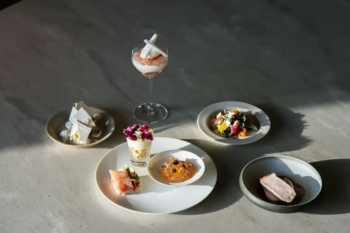 Plates on the dining room table