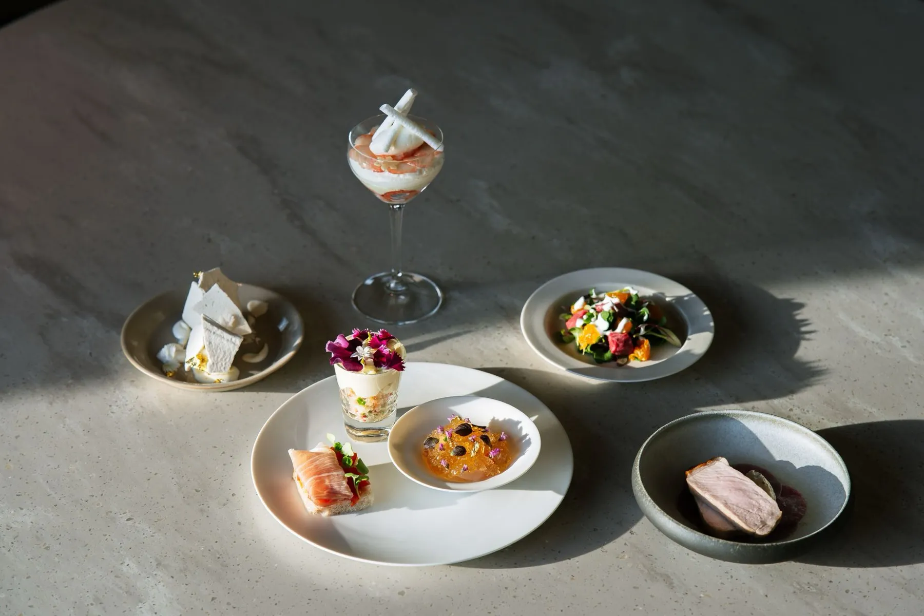 Plates on the dining room table